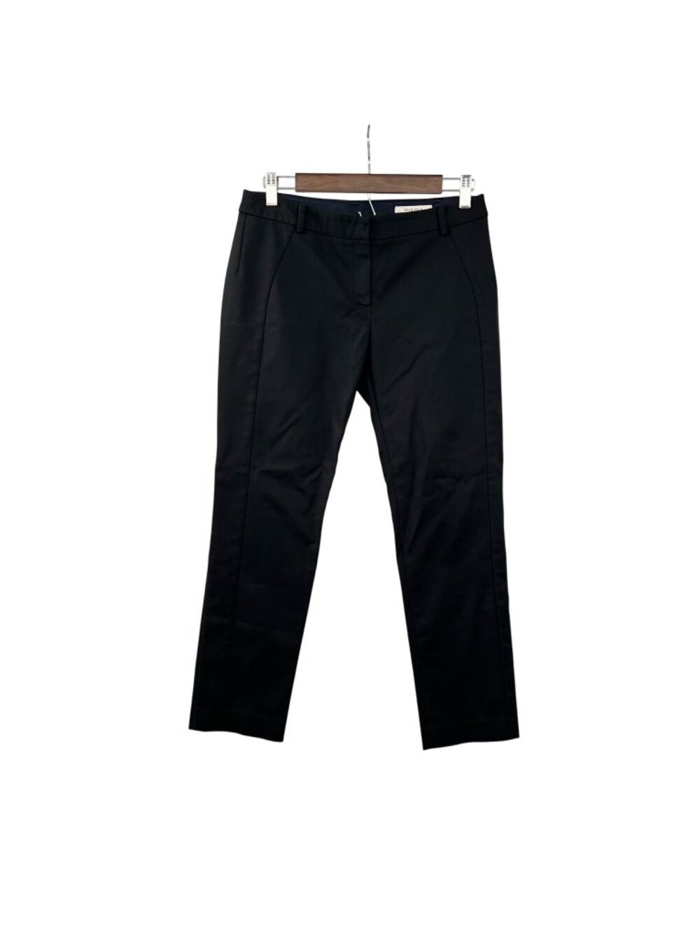 Bean Pole Womens Trousers Low Rise Straight Leg Black Size 30 Waist
